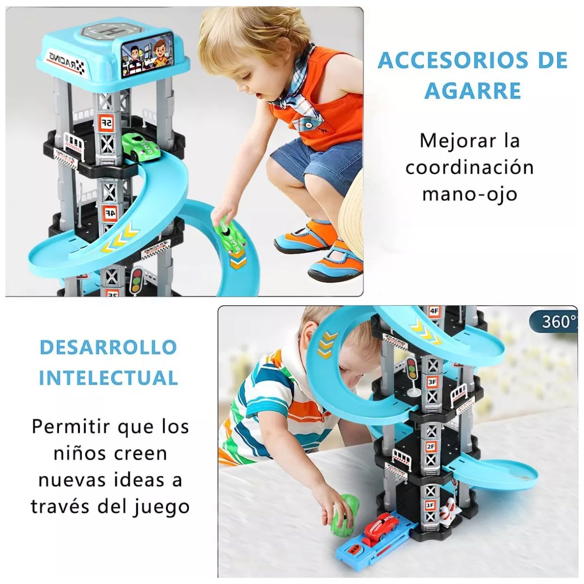 Pista Carreras Juguetes Niños Para Niños Azul