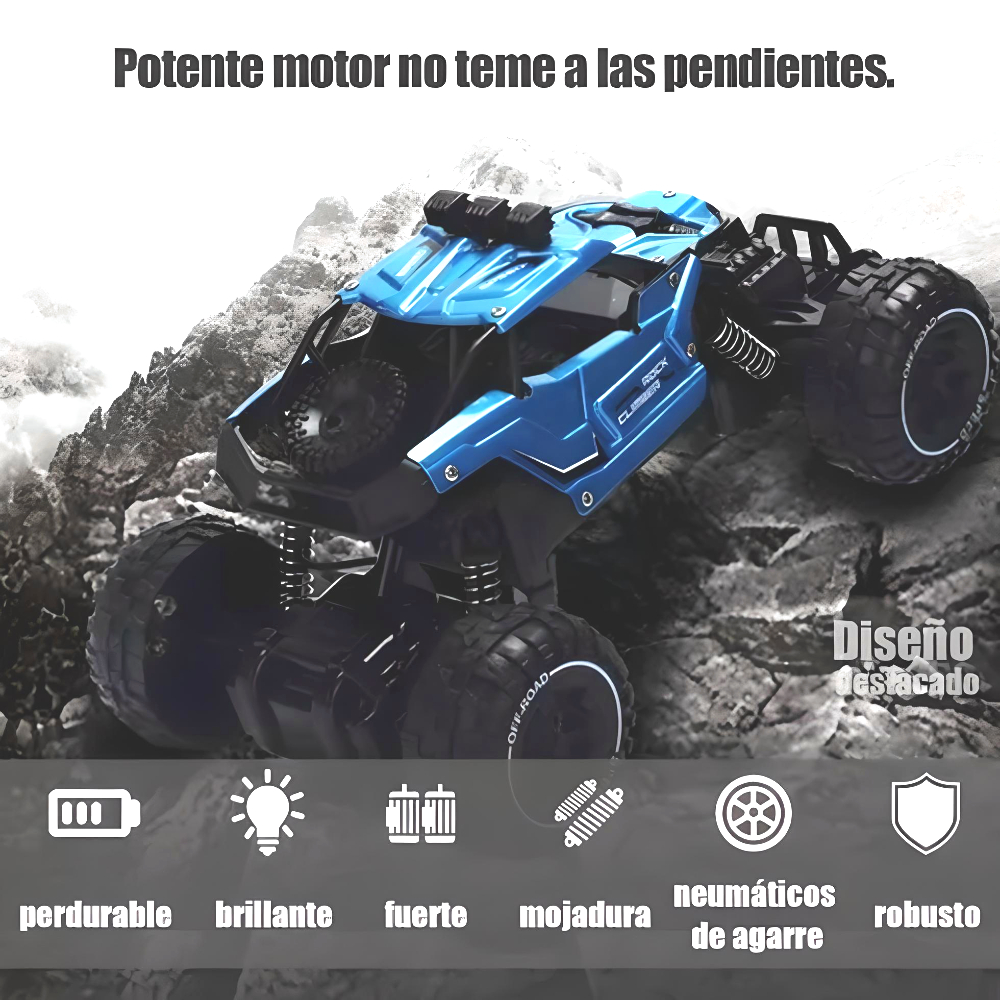 Carro Control Remoto Recargable Todoterreno Para Niños 1:16