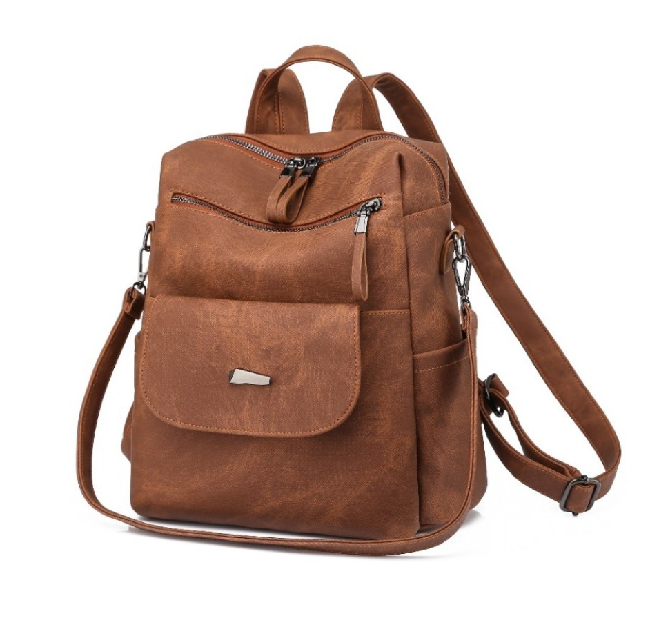 Mochila Antirrobo Mujer Moda Tendencia Hombro Casual marrón