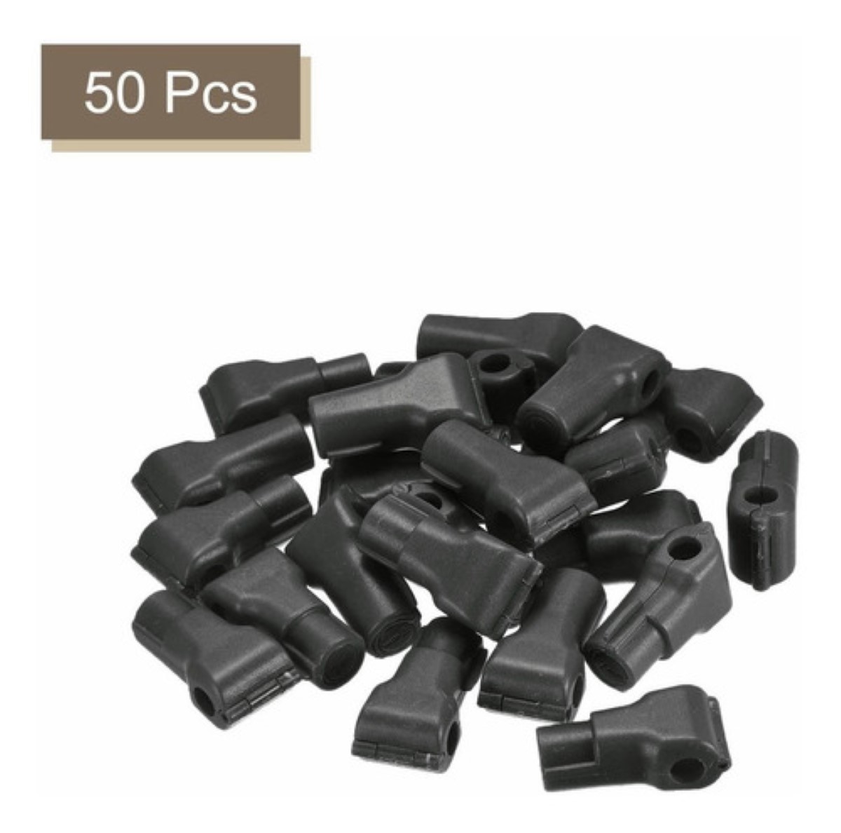 50 Pcs Candados Ganchos Exhibidor Negro Y 1 Llave Magnética