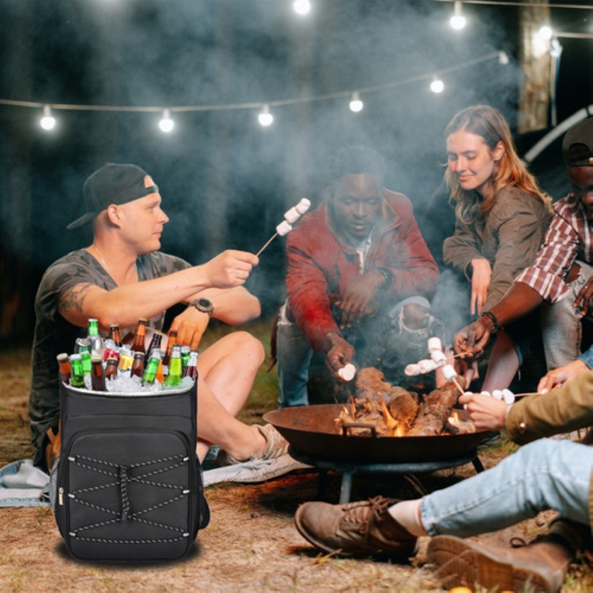 20l Mochila Hieleras Termicas, Enfriador Bolsa Impermeable Negro