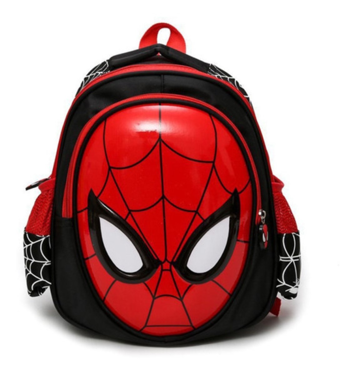 Mochila Escolar Preescolar Impermeable Spider Man 3d Dibujos Animados Color Rojo Con Negro