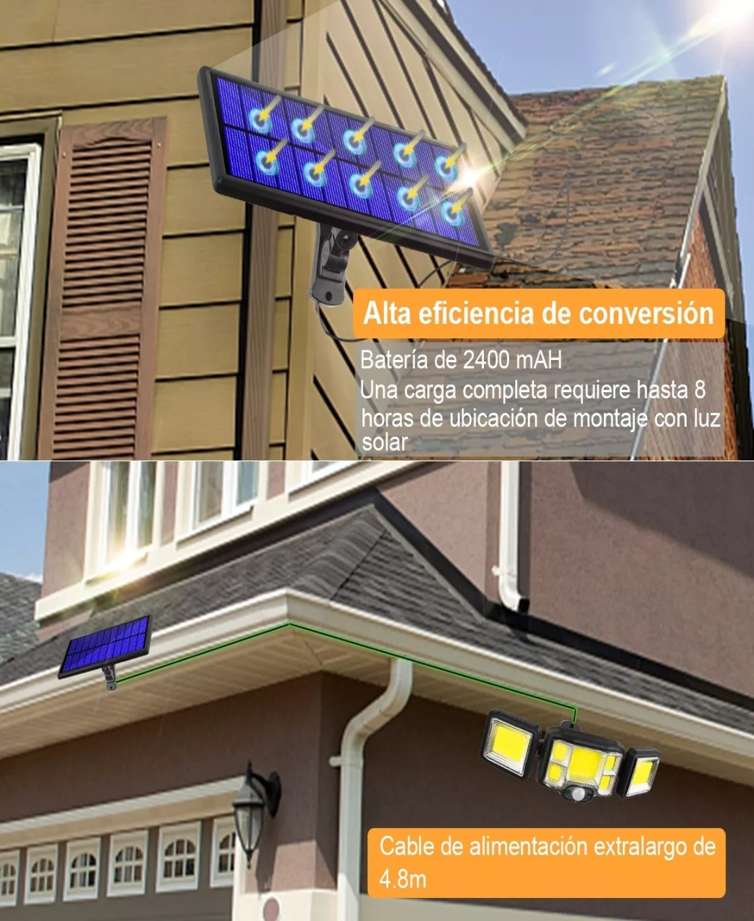 Lámparas Solar Led Luz Jardin Para Interiores Y Exterior