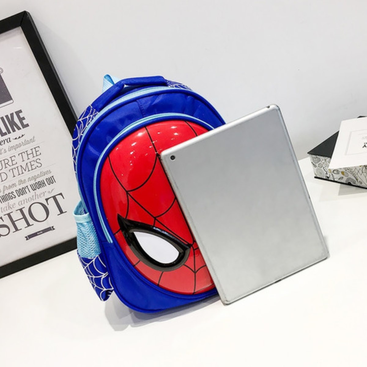 Mochila Preescolar Spider Man 3d Dibujos Animados Azul