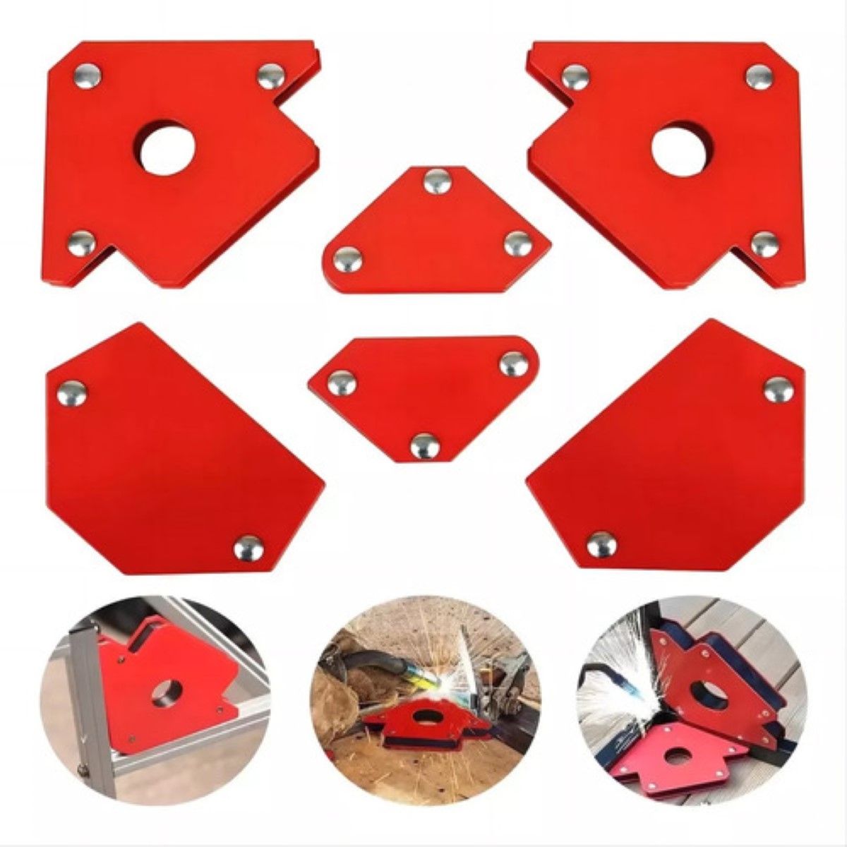 Escuadra Magnética Para Soldar 5 Stanley 98031sta Color Rojo