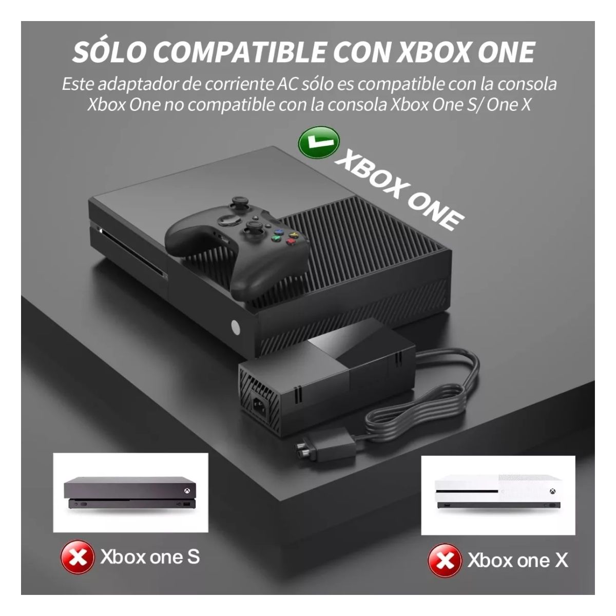 Fuente De Alimentación Para Xbox voltaje De 100-240v Negro