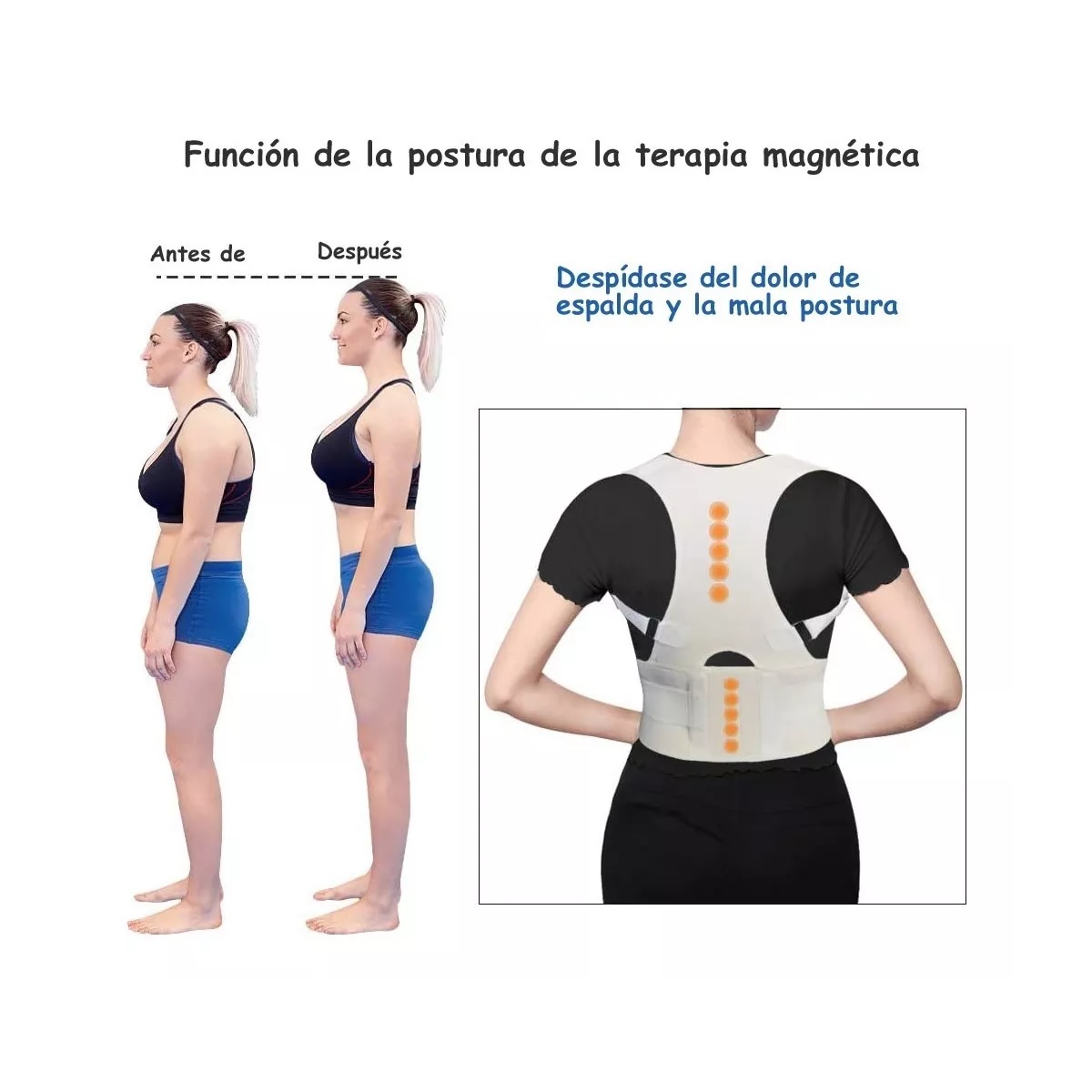 Corrector De Postura Con Imanes Soporte Lumbar Oferta M 5224