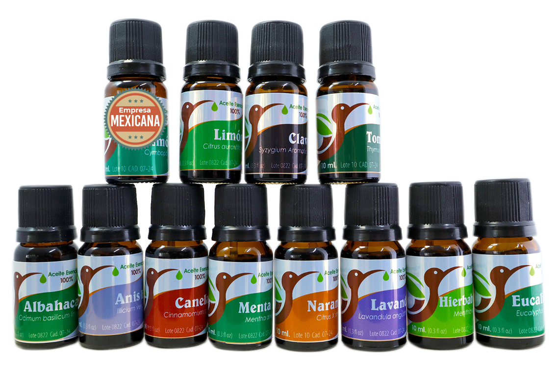 PAQUETE DE 12 ACEITES ESENCIALES GRADO ALIMENTICIO