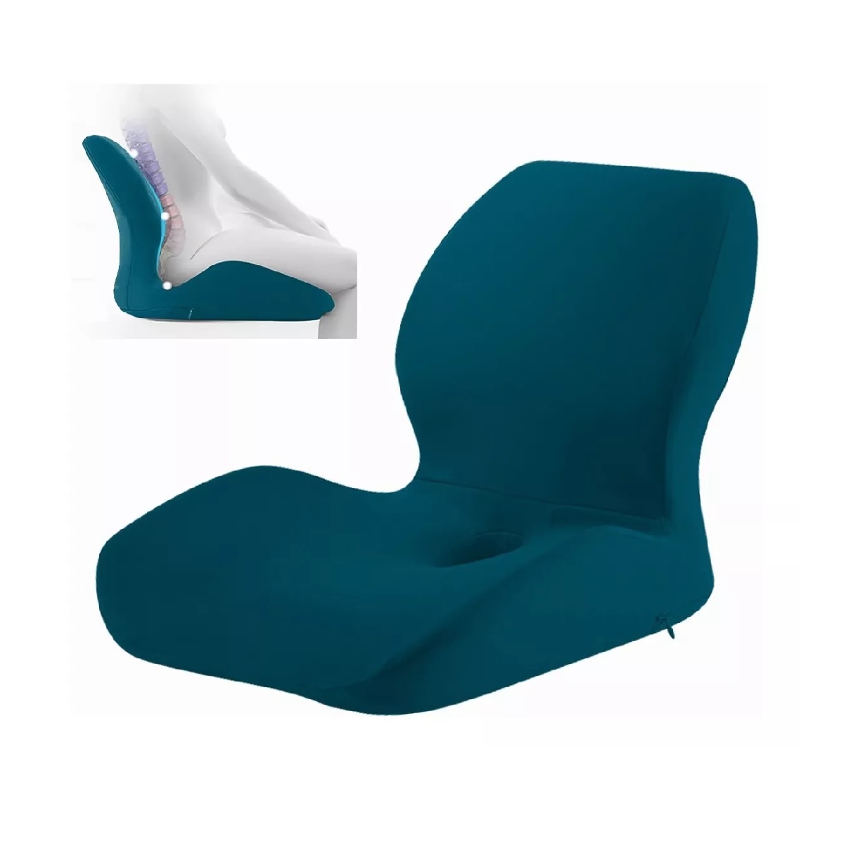 Juego De Almohadas De Soporte Lumbar De Cojín De Asiento