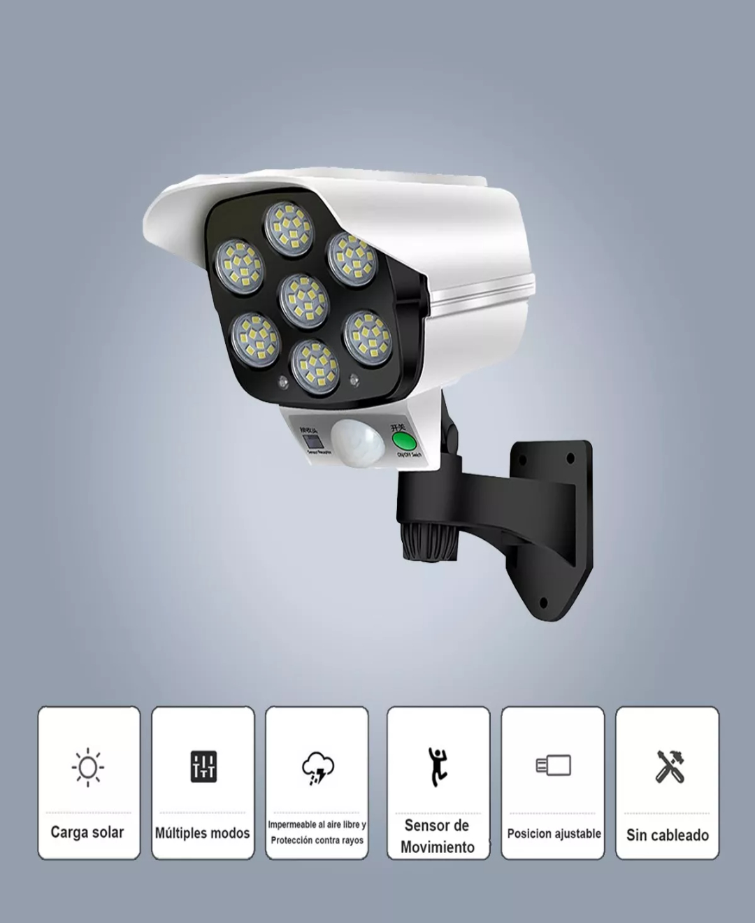 Lámpara Solar Para Exteriores Luz Led Solar Imitación Cámara