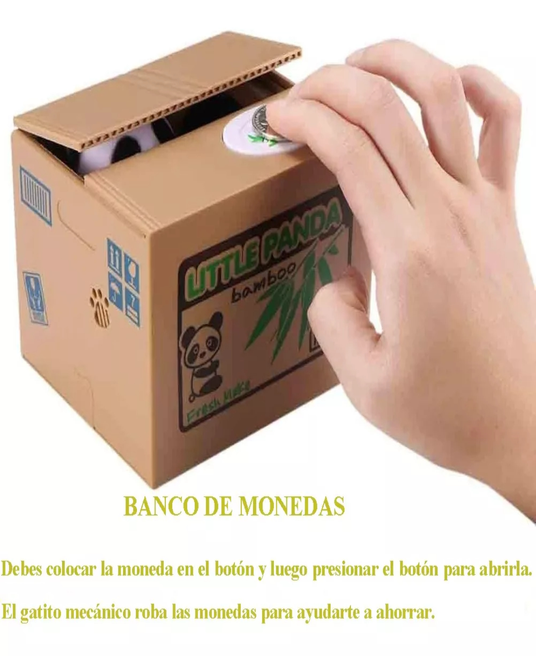 Hucha Panda Roba Moneda De Dinero Electronica Sonido Regalo