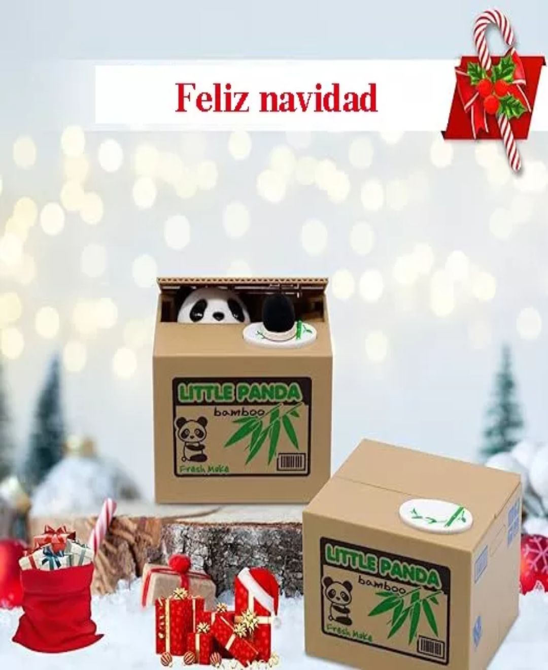 Hucha Panda Roba Moneda De Dinero Electronica Sonido Regalo