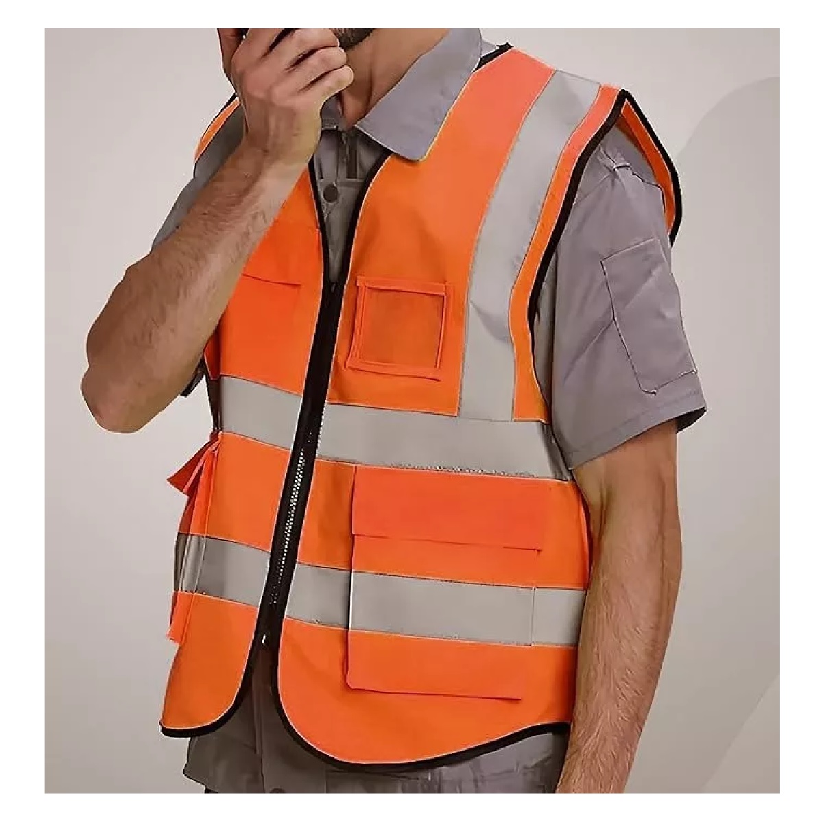 Kit Chaleco De Seguridad Industrial Reflejante Alta Visibilidad 3Pzas