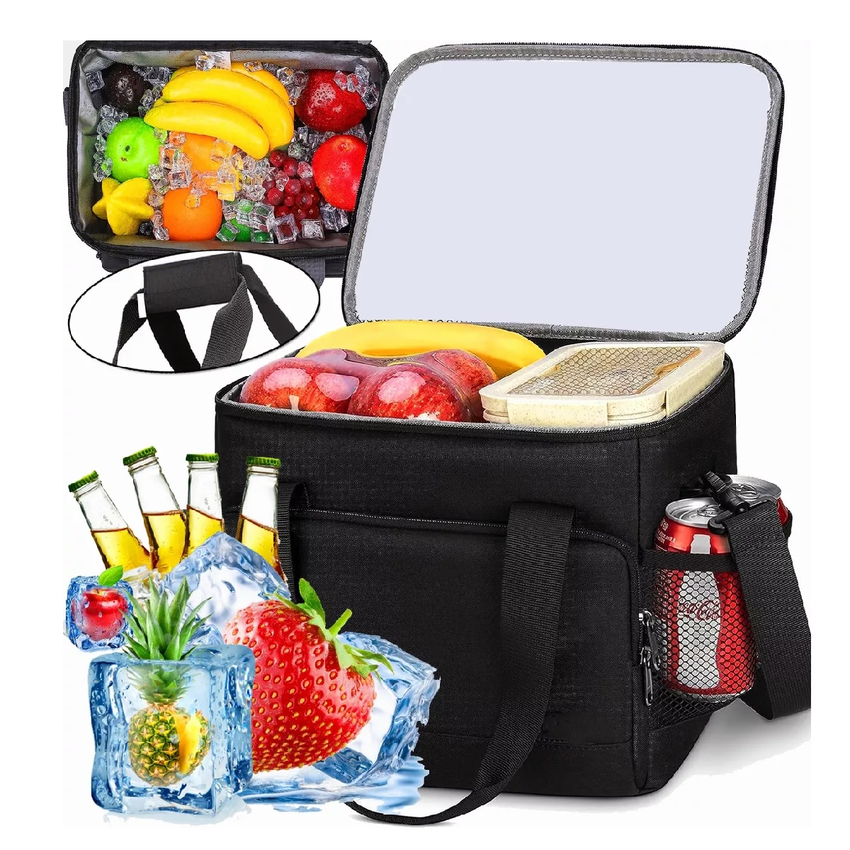 Mochila Hielera Térmica Portatil Con Interior Impermeable15l