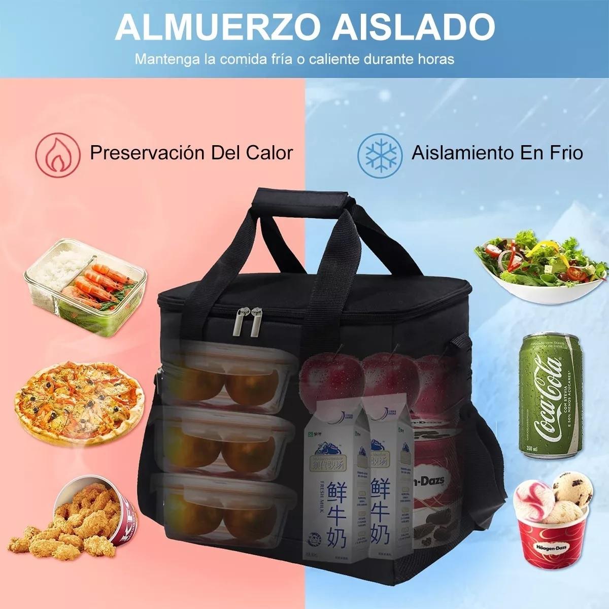 Mochila Hielera Térmica Portatil Con Interior Impermeable15l