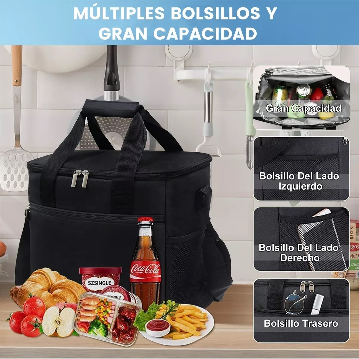 Mochila Hielera Térmica Portatil Con Interior Impermeable15l