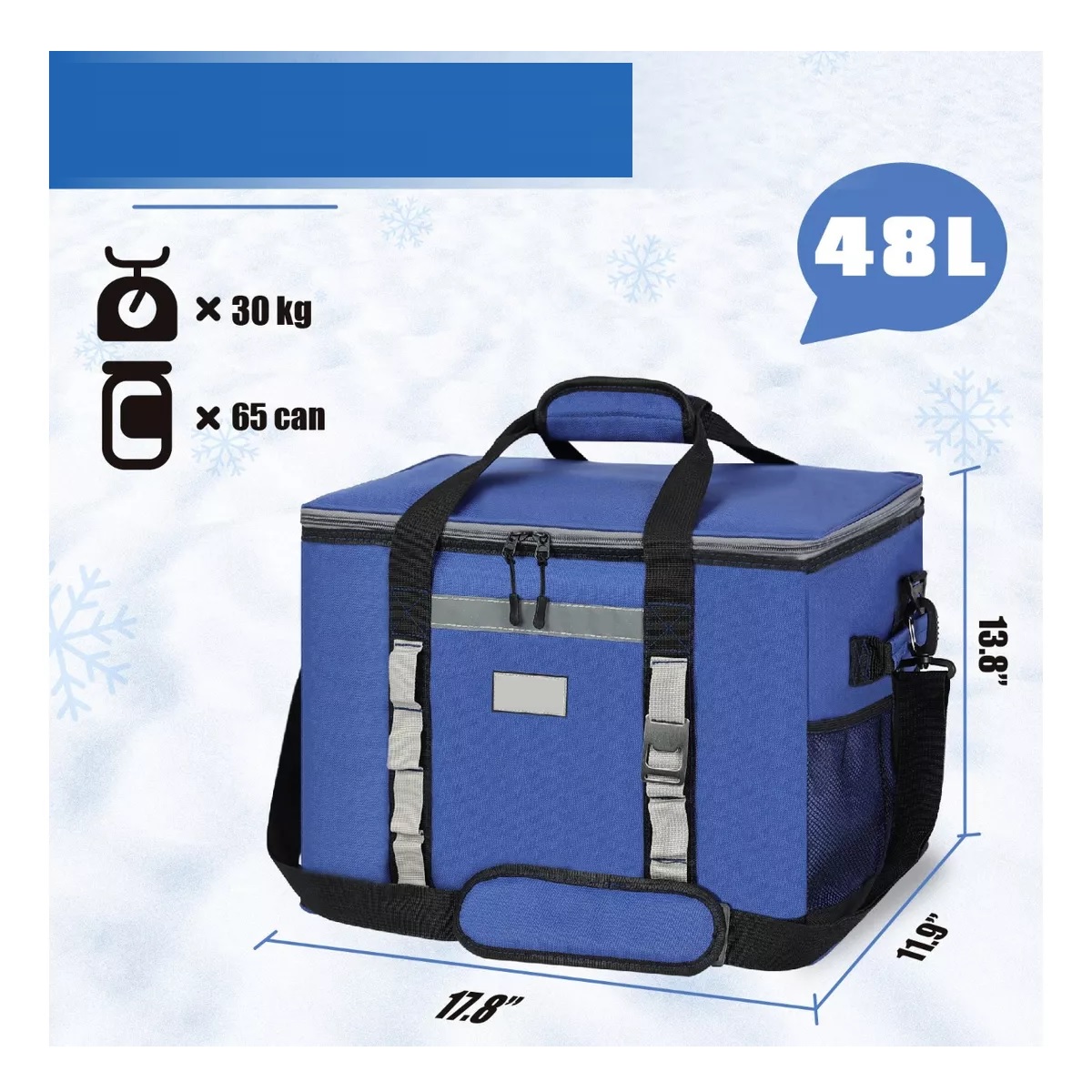Hielera Portatil Bolsa Termica Mochila 48l/65 Latas Azul