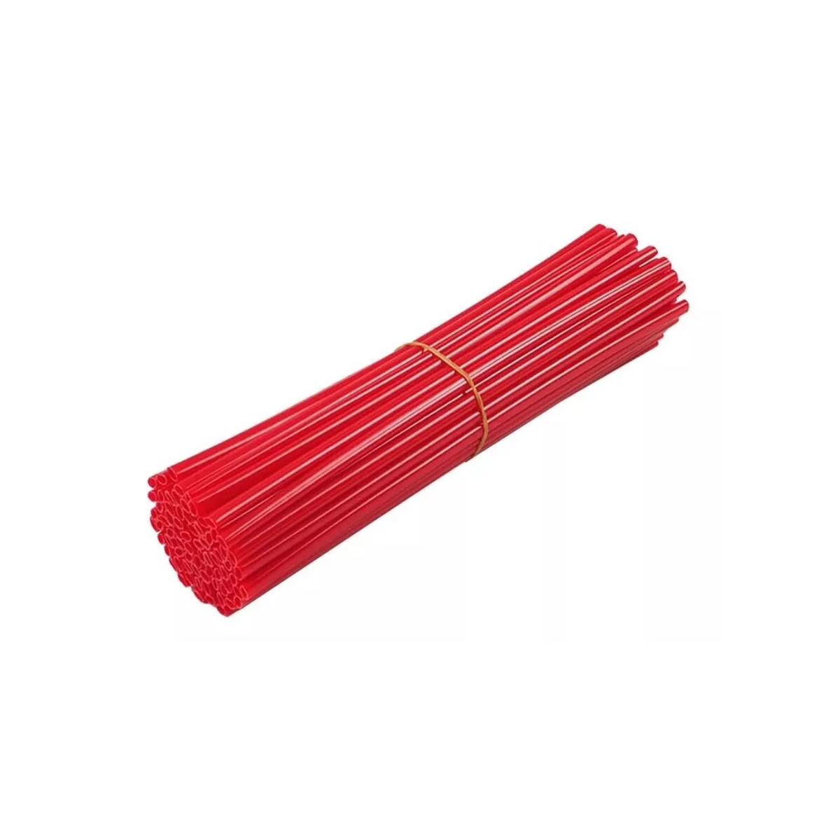 Juego 72pcs 24cm Popotes Cubre Rayos Motocross Spokes Bicicleta Rojo