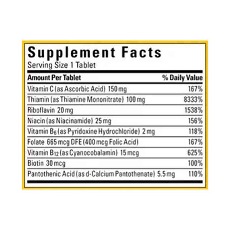 Super B-Complex + Vitamina C Nature Made Multivitaminico Vitamina B1, B2, B6 con 160 capsulas