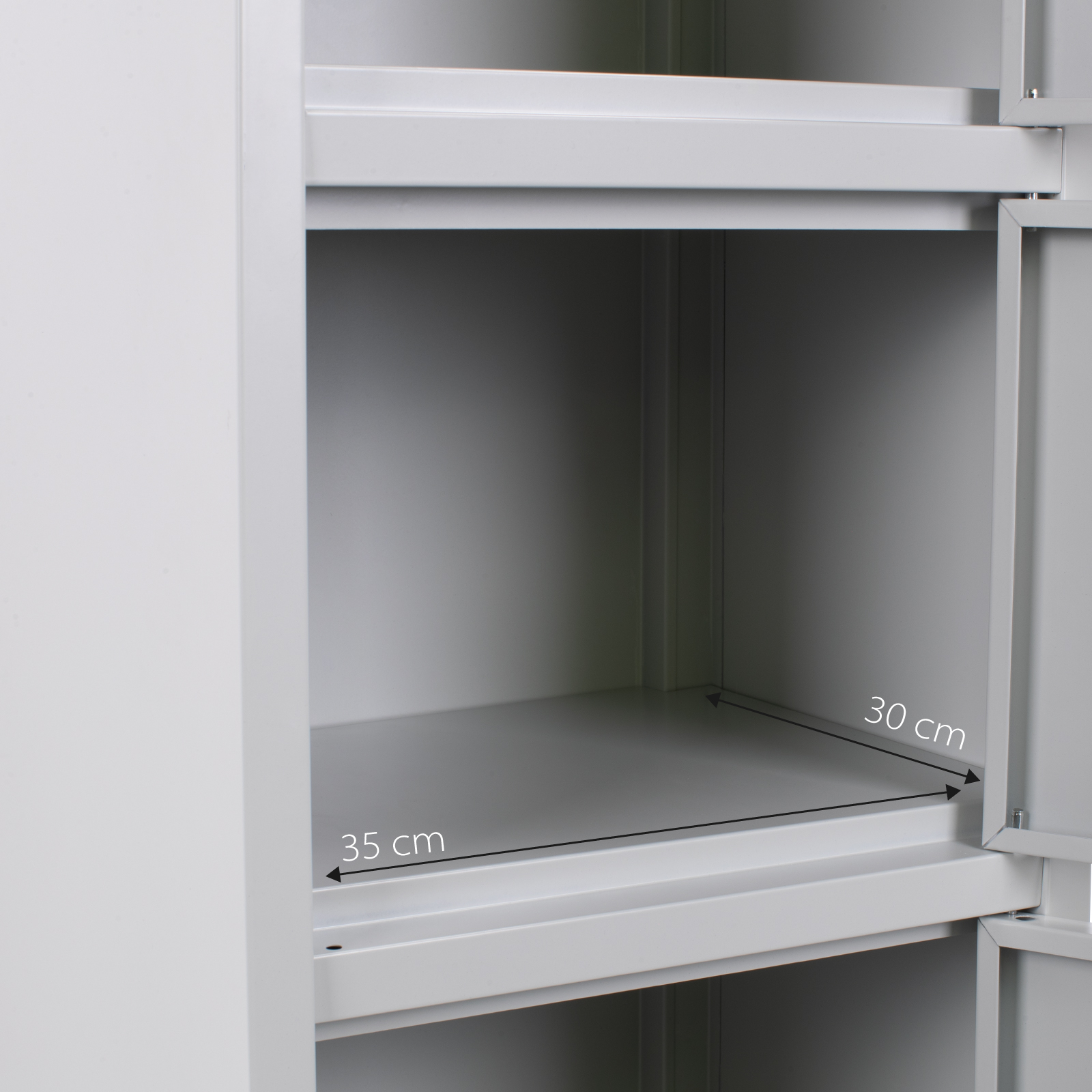 Locker Metálico Vertical 180 cm, Puerta con Cerradura, Almacenamiento, Casillero para Oficina Escuela Gimnasio Casa (Gris, 6 Puertas)