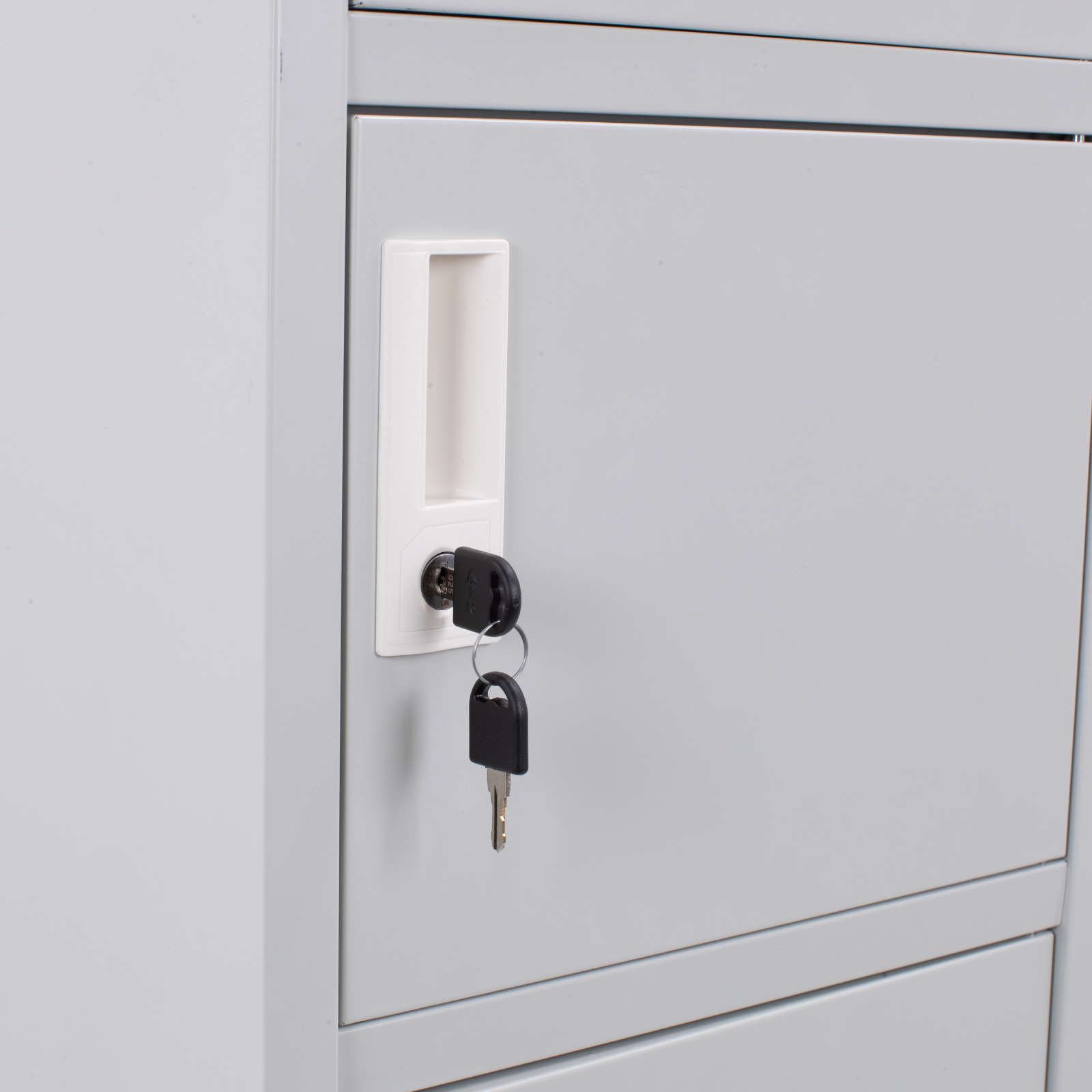 Locker Metálico Vertical 180 cm, Puerta con Cerradura, Almacenamiento, Casillero para Oficina Escuela Gimnasio Casa (Gris, 6 Puertas)