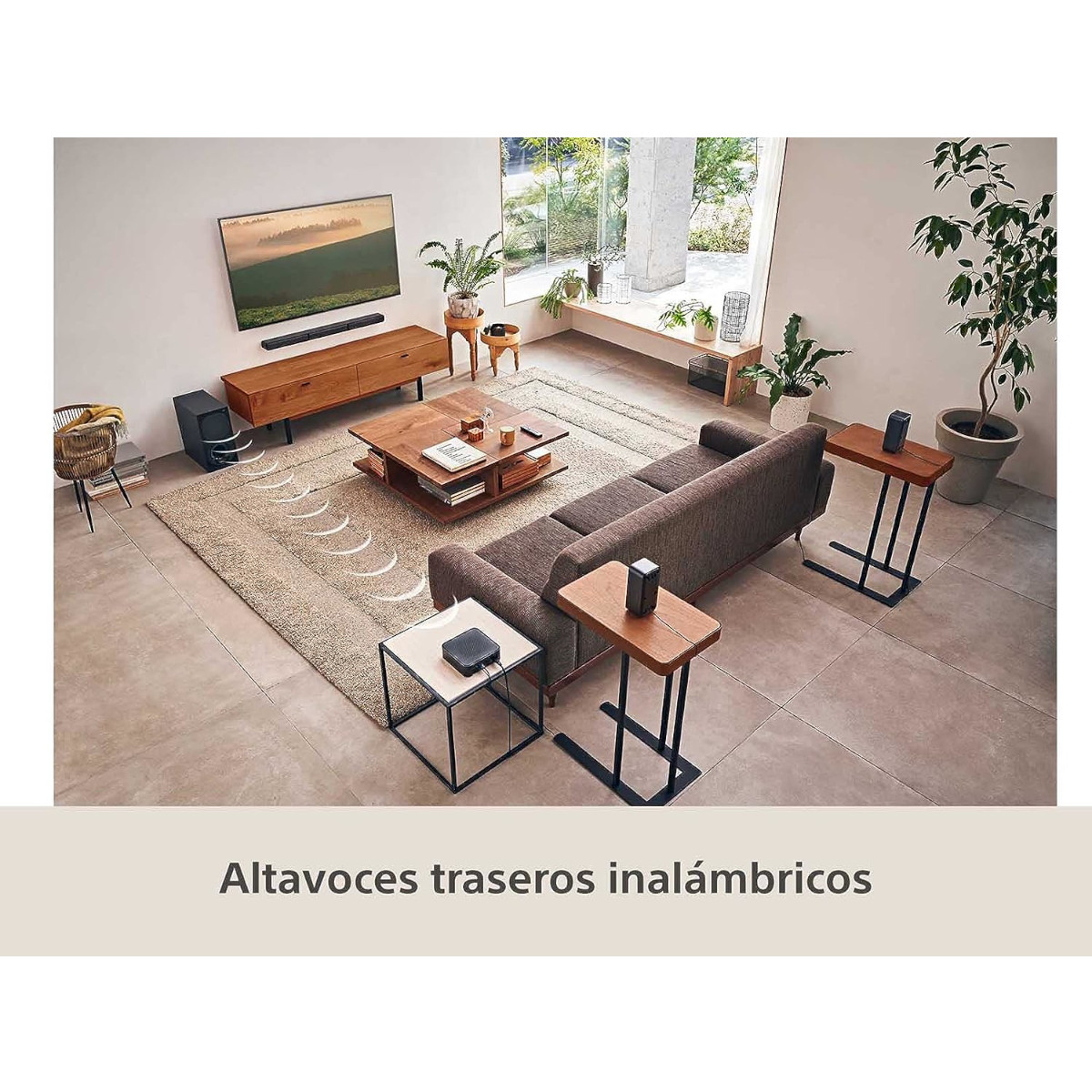 Teatro en casa con barra de sonido Sony HTS20R 5.1 canales.