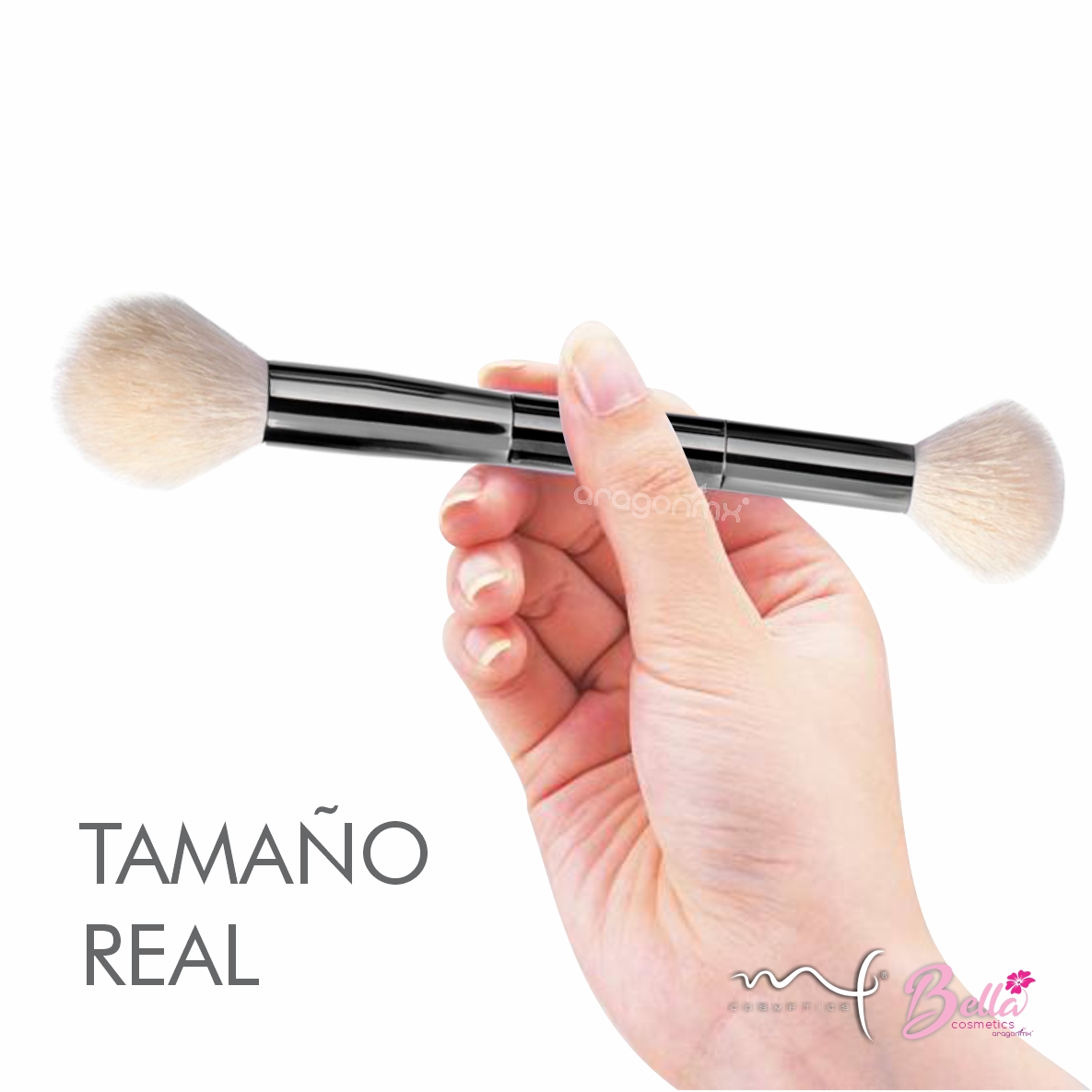 Set de Brochas Doble punta SILVER DUO PROFESIONALES para Maquillaje Marifer Linea DUO + Valor aragonmx
