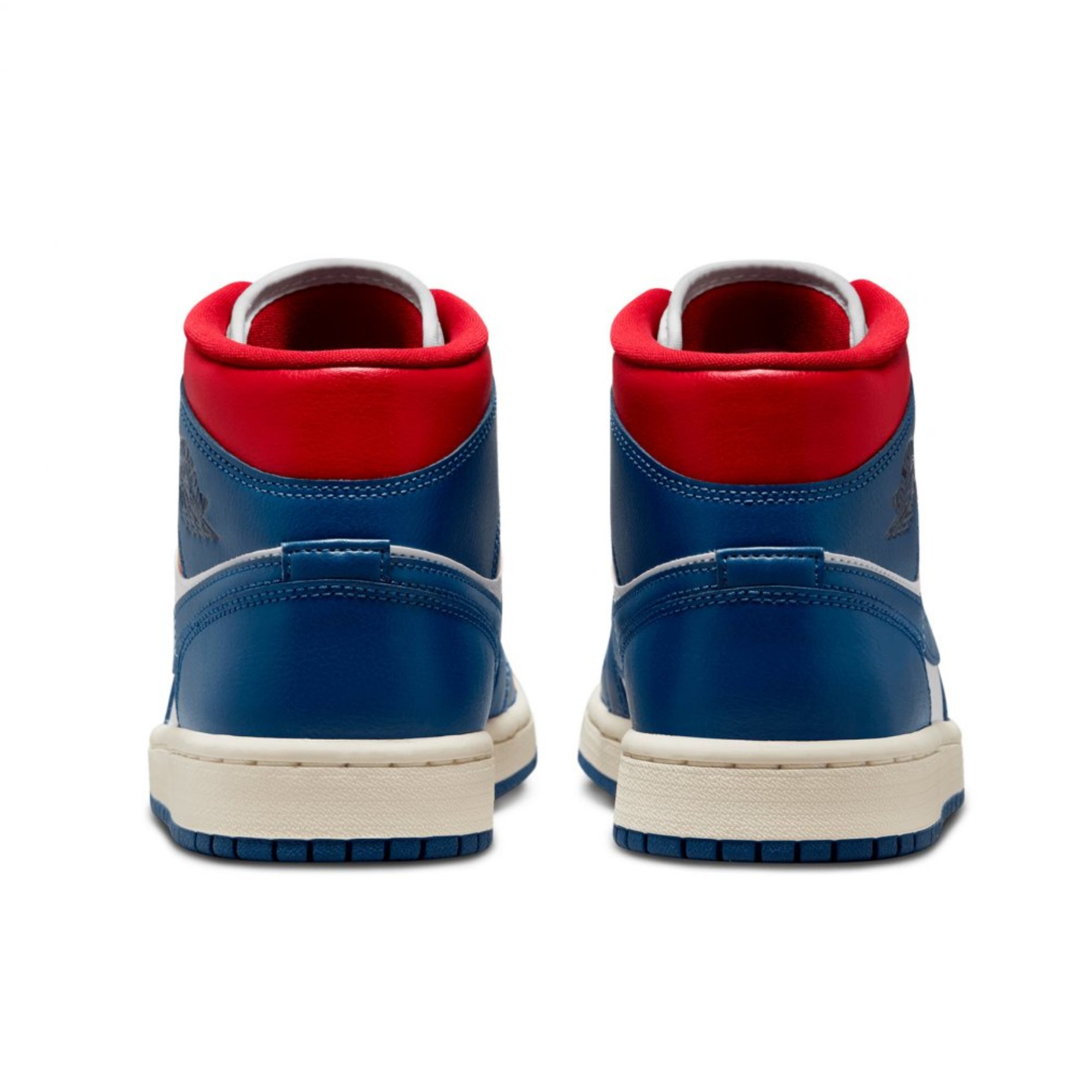 Tenis Nike Air Jordan 1 Mid French Blue Azul con Rojo Blanco Dama Originales BQ6472146