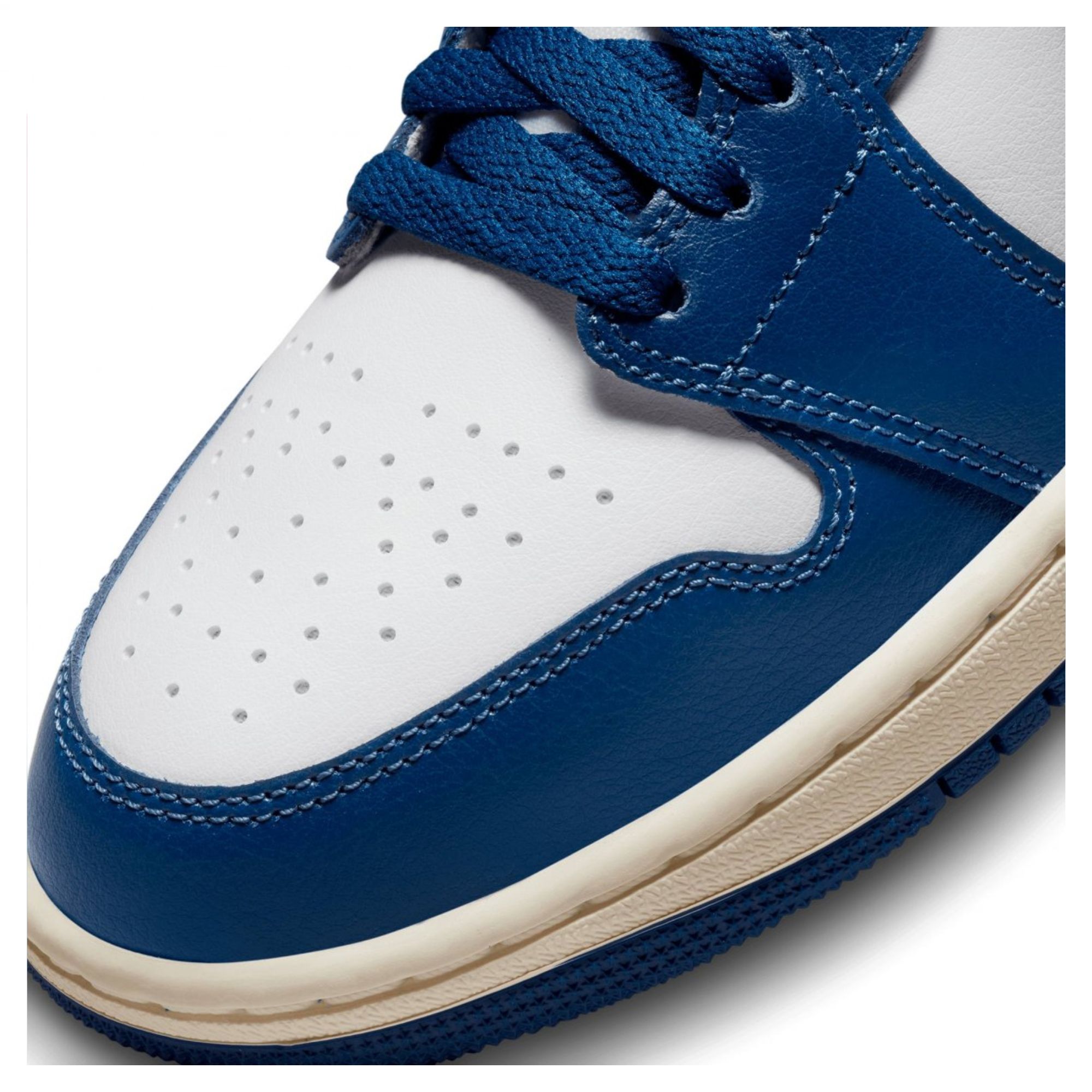 Tenis Nike Air Jordan 1 Mid French Blue Azul con Rojo Blanco Dama Originales BQ6472146