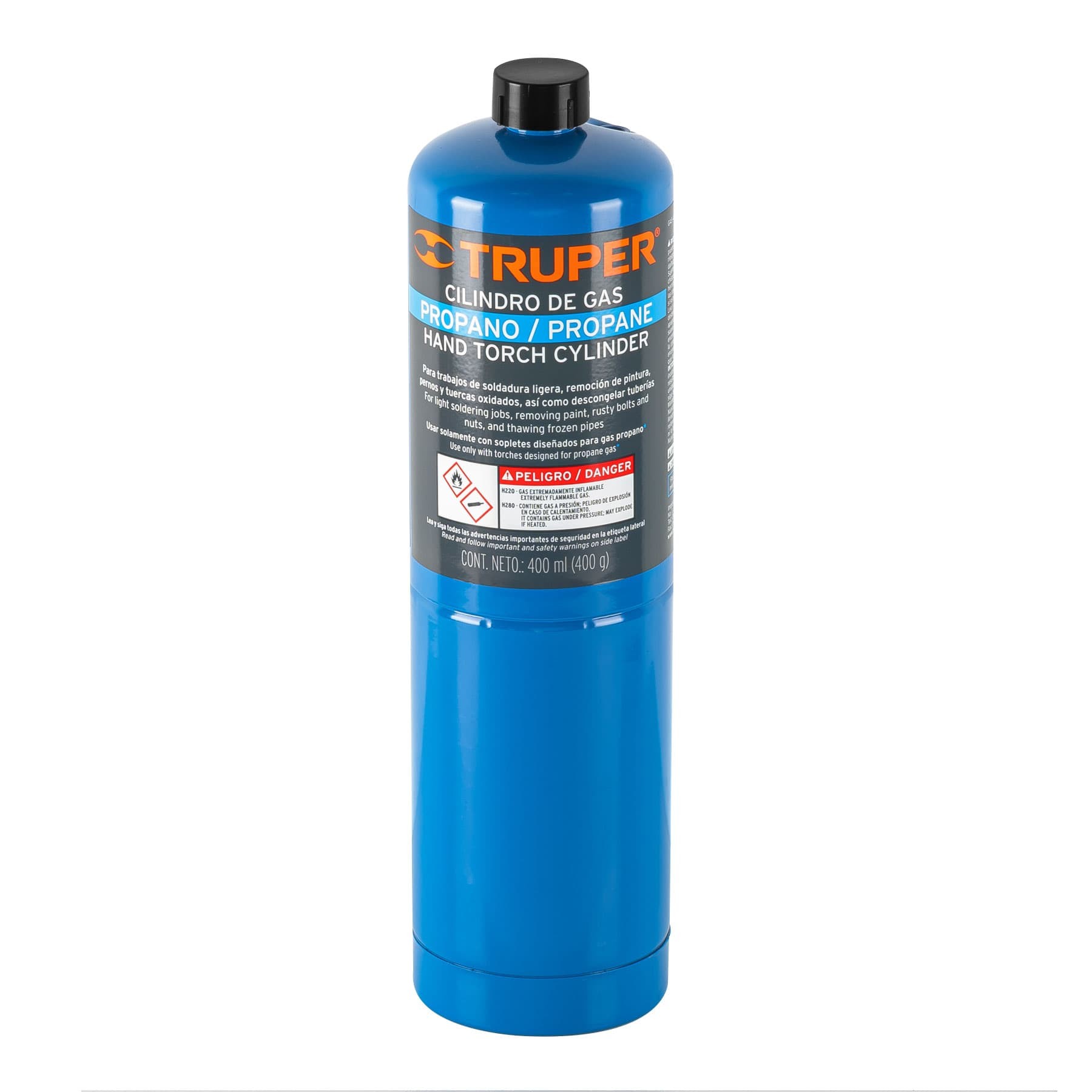 CILINDRO DE GAS PROPANO DE 400 G, AZUL, TRUPER 11913