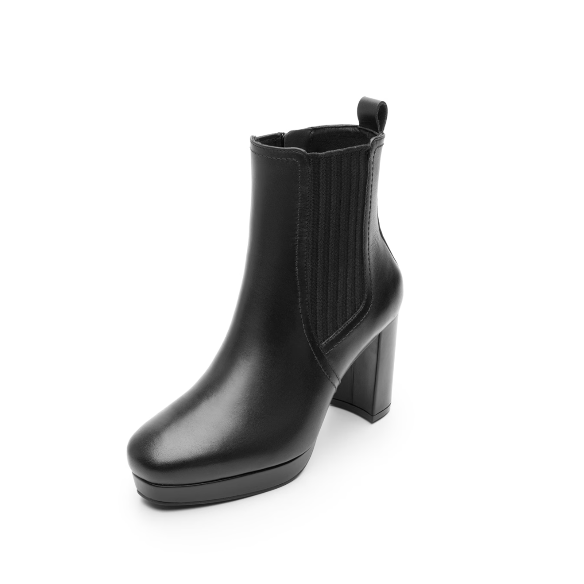 Botín De Tacón Flexi Para Mujer Con Cierre Interno Estilo 118909 Negro