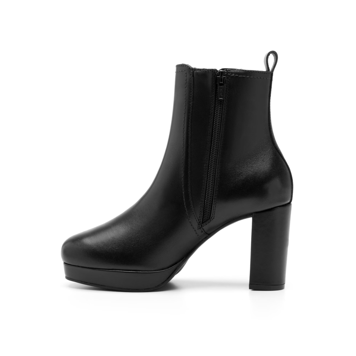 Botín De Tacón Flexi Para Mujer Con Cierre Interno Estilo 118909 Negro