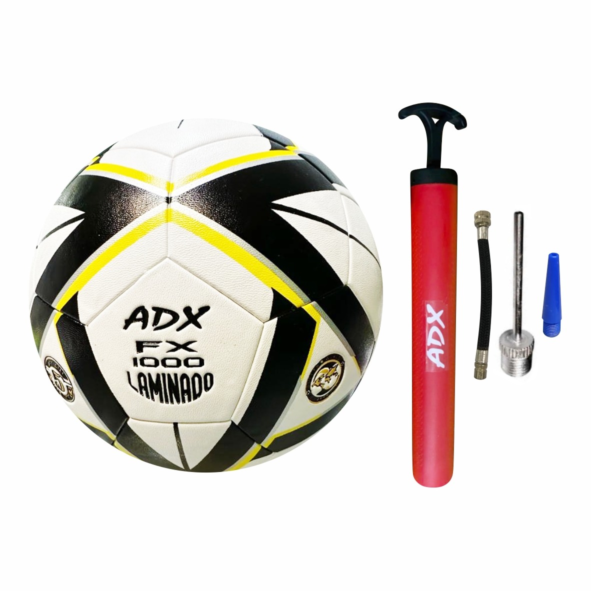 Balon Futbol Laminado Reglamentario 420g Adx C/bomba Fx-1000 No. 5