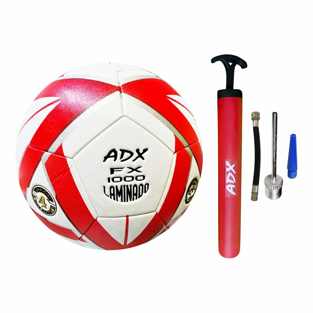 Balon Futbol Laminado Reglamentario 420g Adx C/bomba Fx-1000 No. 5