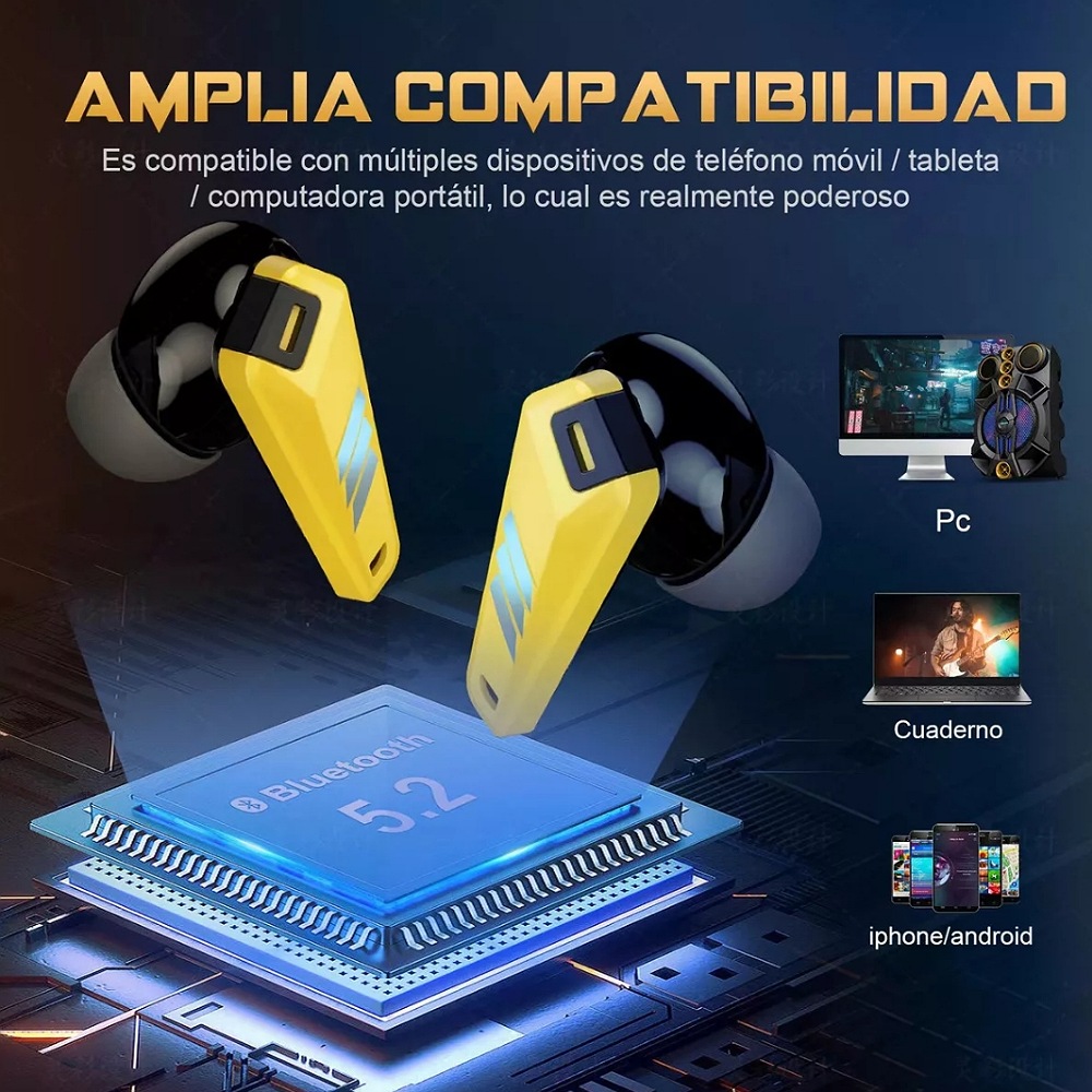 LarmTek YX07 Auricular Bluetooth inalámbrico es compatible con iPhone y Android