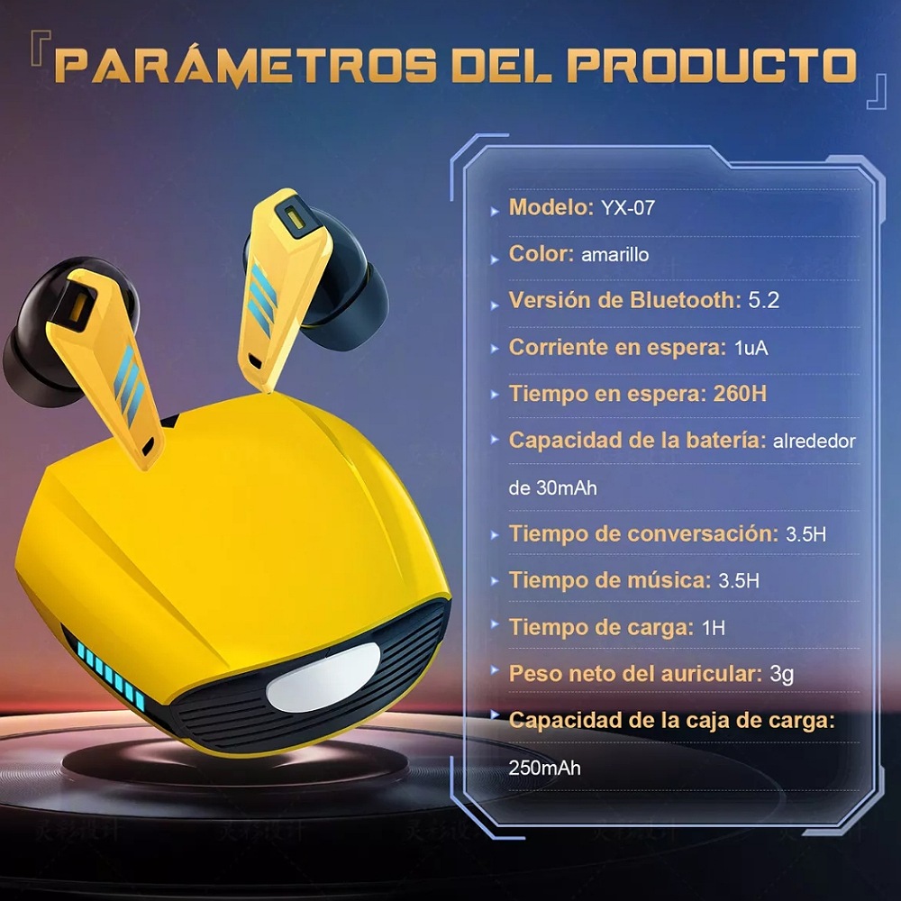 LarmTek YX07 Auricular Bluetooth inalámbrico es compatible con iPhone y Android