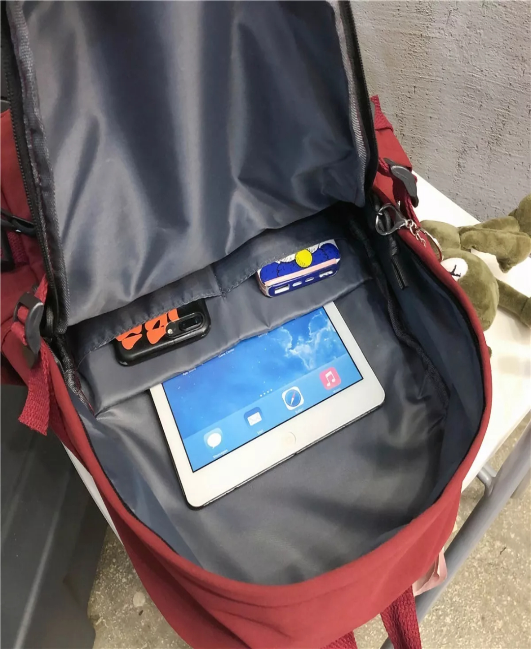 Mochila Nailon Unisex Viaje Compras Casual Multi Bolsillos