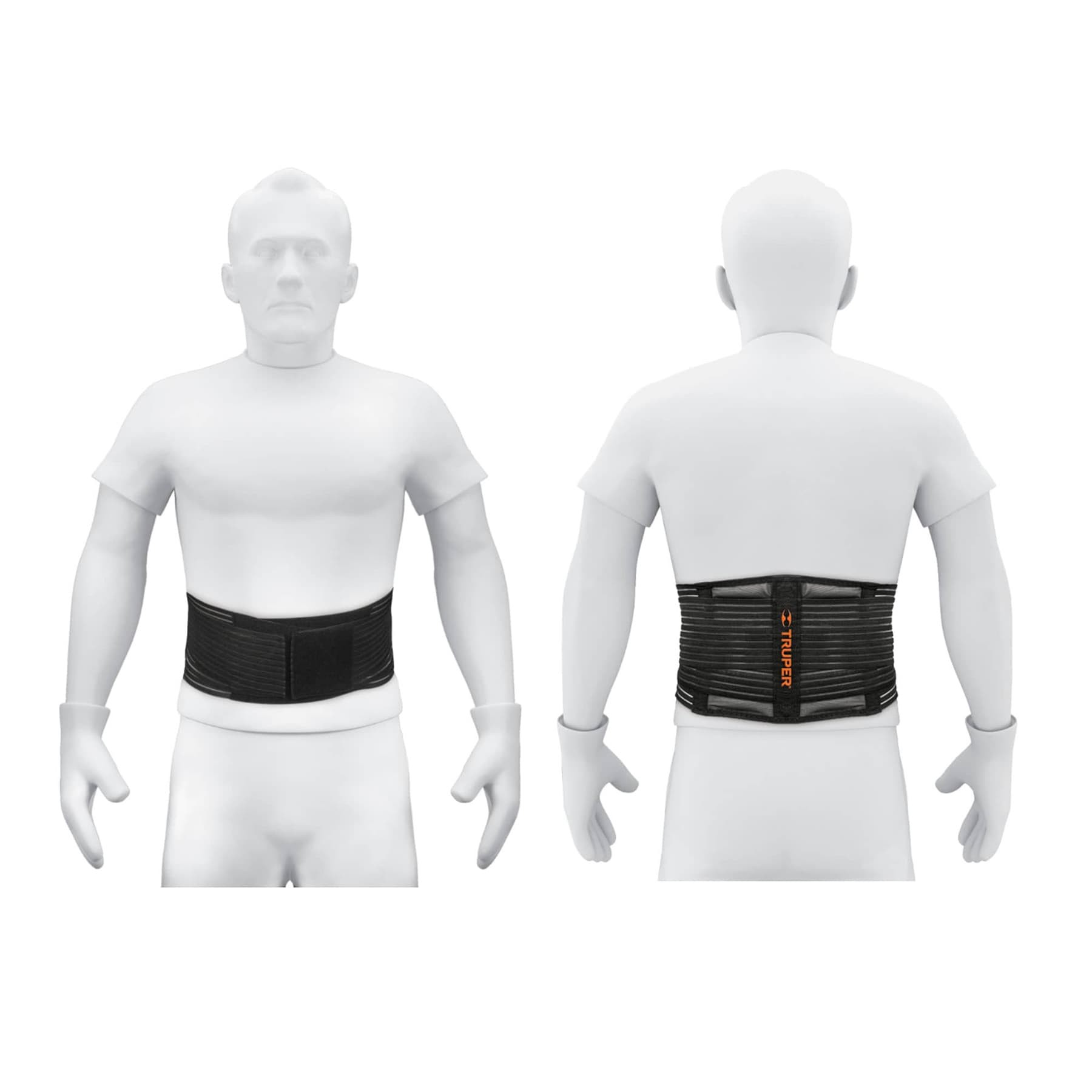 FAJA LUMBAR TIPO CINTURÓN DE MALLA TRANSPIRABLE, CH, TRUPER 11960