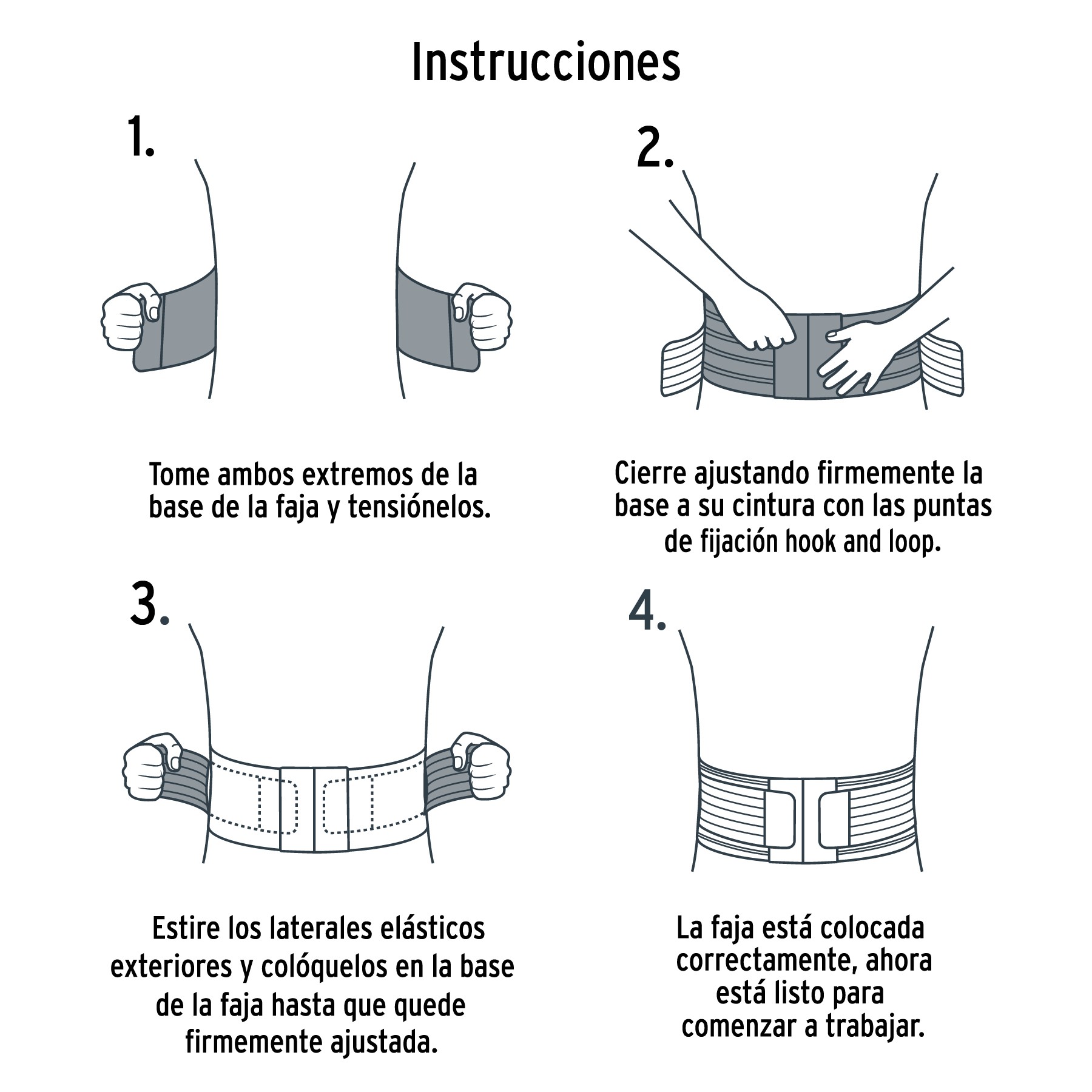 FAJA LUMBAR TIPO CINTURÓN DE MALLA TRANSPIRABLE, CH, TRUPER 11960