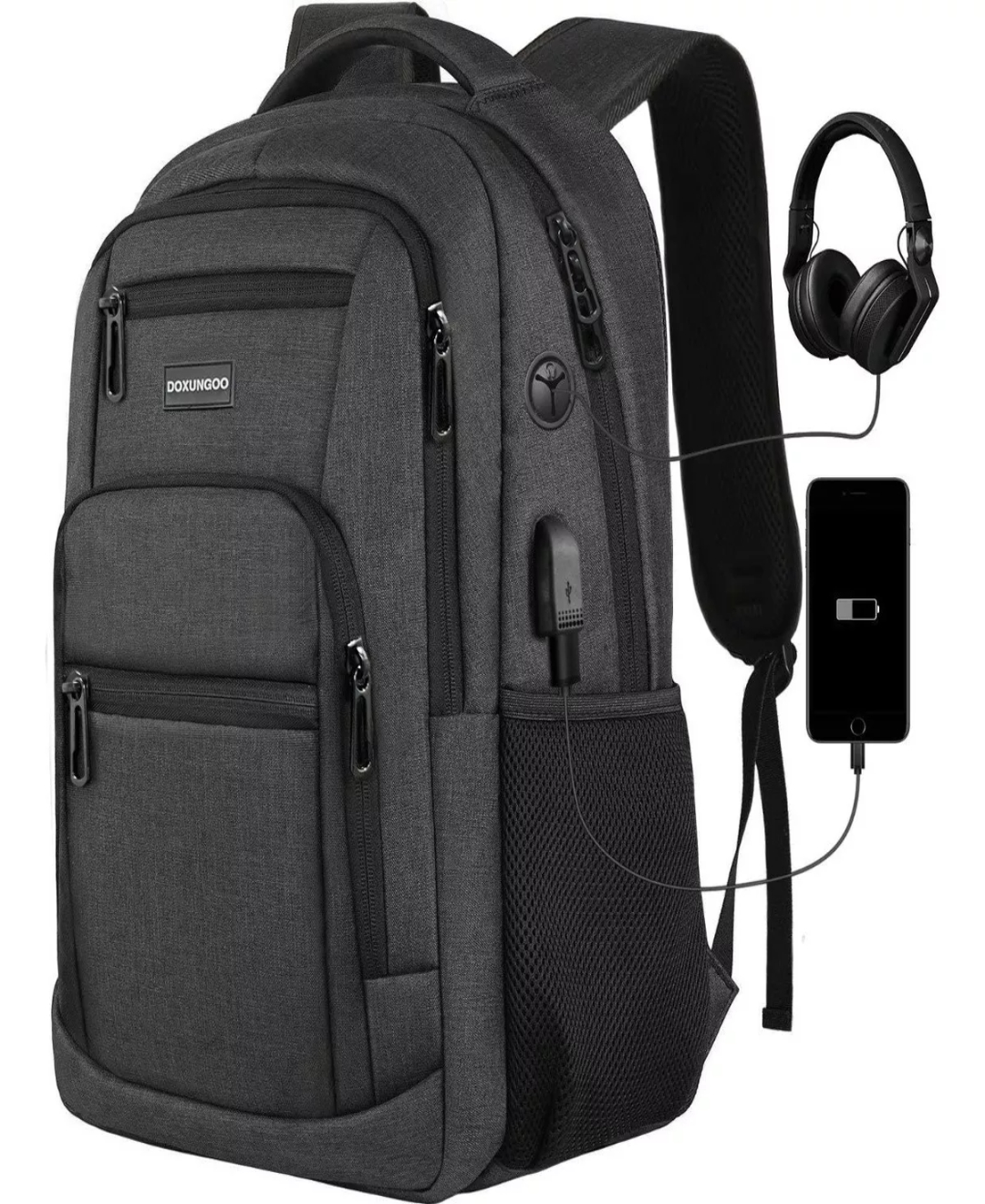 Mochila De Viaje De Negocios Antirrobo Para Portátil Con Puerto De Carga Usb, Resistente Al Agua Para Portátil De 15.6 Pulgadas Y Portátil