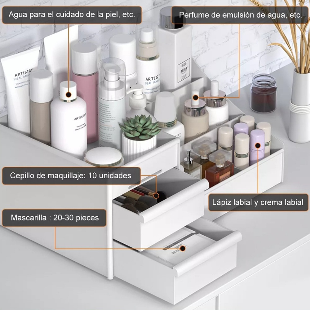 Caja De Almacenamiento De Cosméticos Multifuncional Portátil