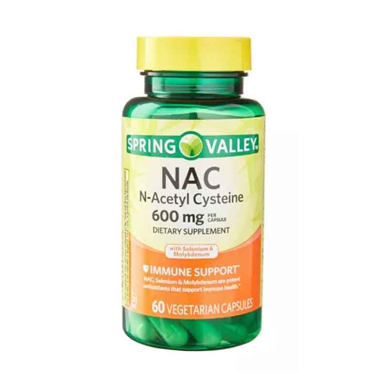 N-Acetil-Cisteina 600mg Spring Valley NAC N-Acetyl 60 capsulas  