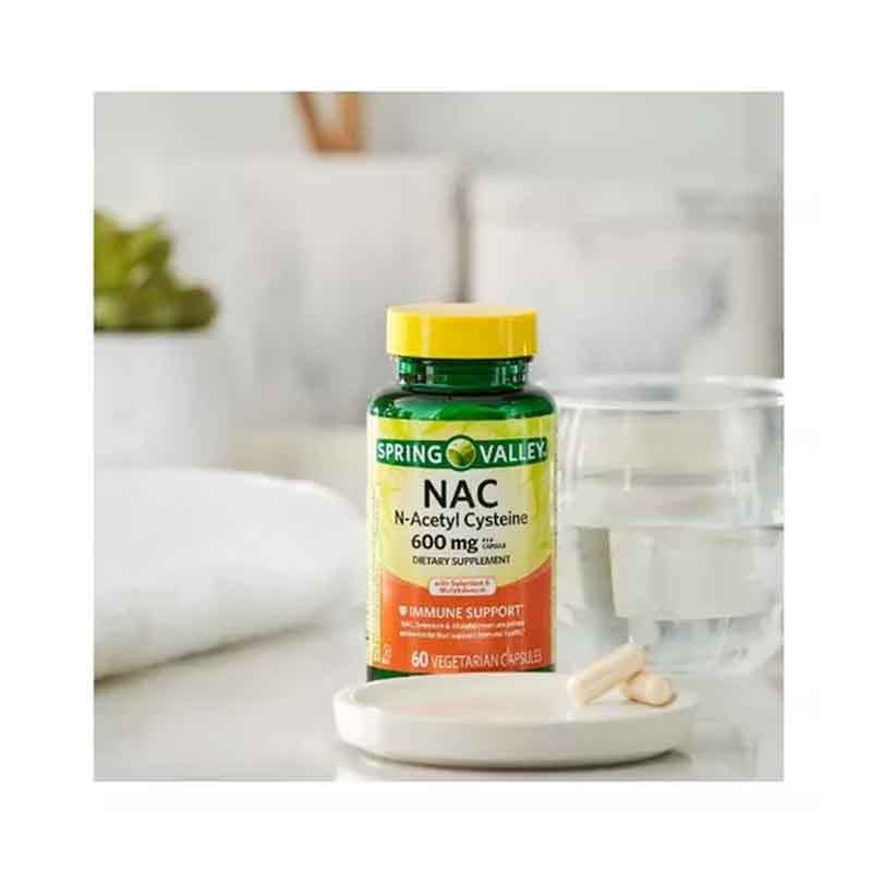 N-Acetil-Cisteina 600mg Spring Valley NAC N-Acetyl 60 capsulas  