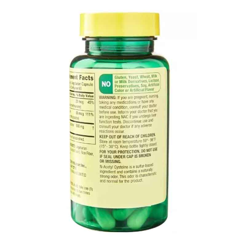 N-Acetil-Cisteina 600mg Spring Valley NAC N-Acetyl 60 capsulas  