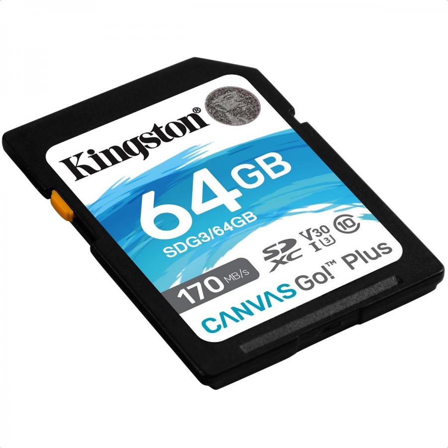 Memoria SD 64GB Kingston SDXC Clase 10 Canvas Go! Plus SDG3/64GB