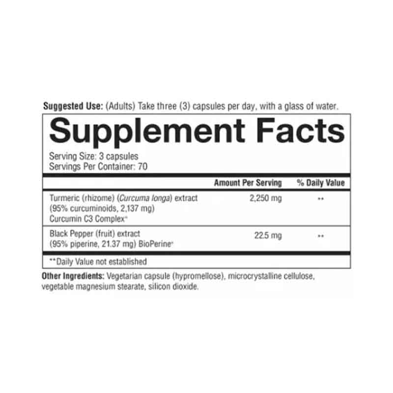 Curcuma 2250mg Youtheory  210 capsulas Extra Fuerte Turmeric 