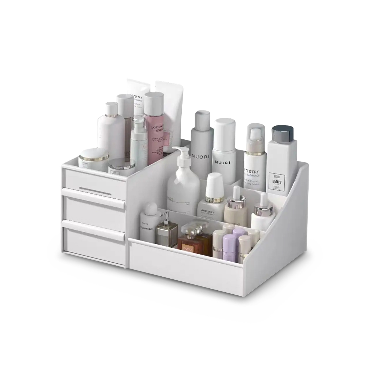 Organizador de Maquillaje de Plastico con cajones de almacenamiento