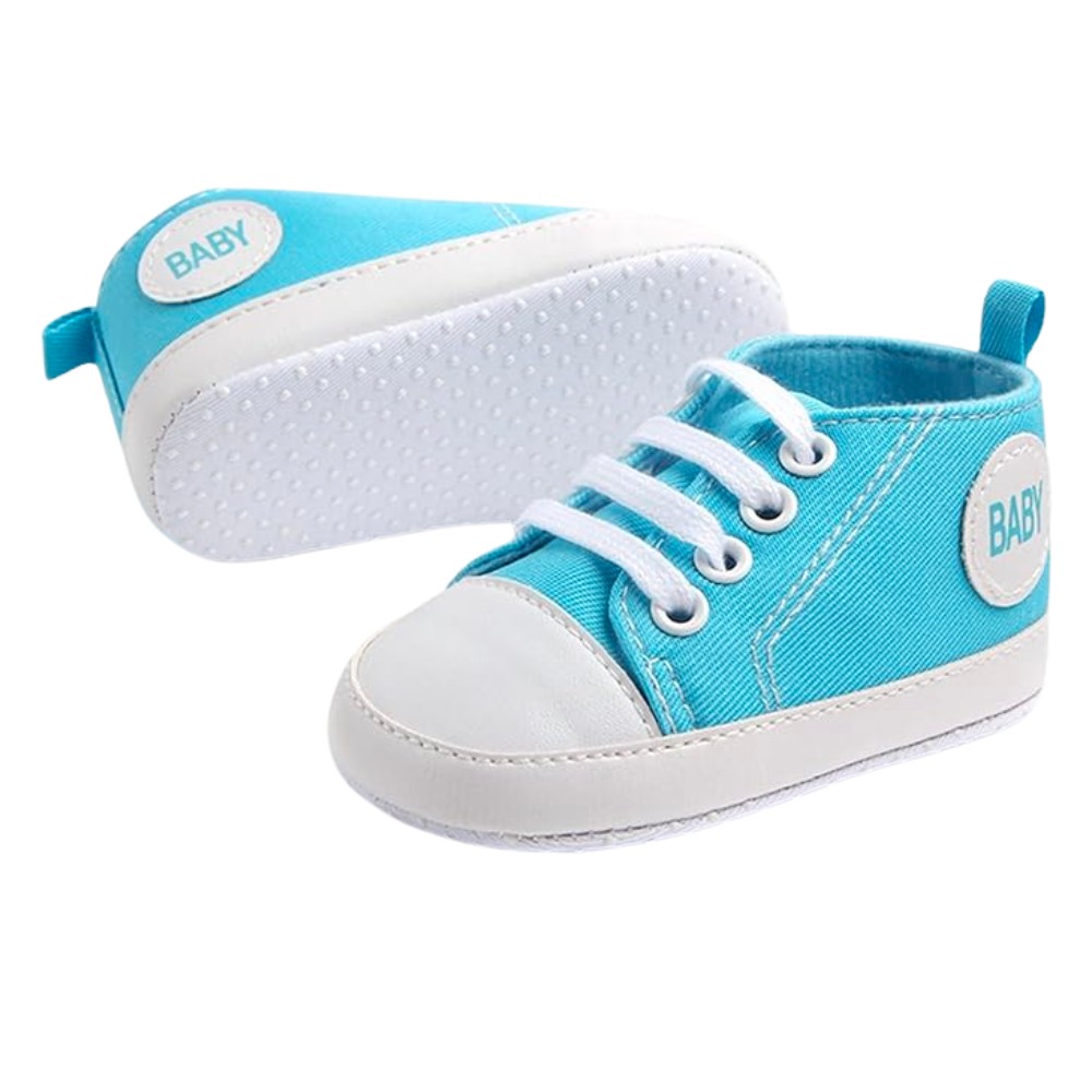 Zapatitos Clásicos de Lona para Bebé, 13-18 meses, 13 cm, AZUL
