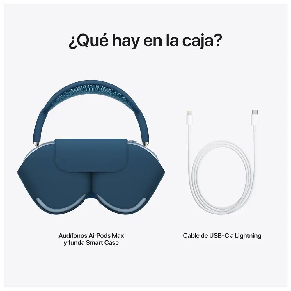 Audifonos Apple Airpods Max Azul Cielo.