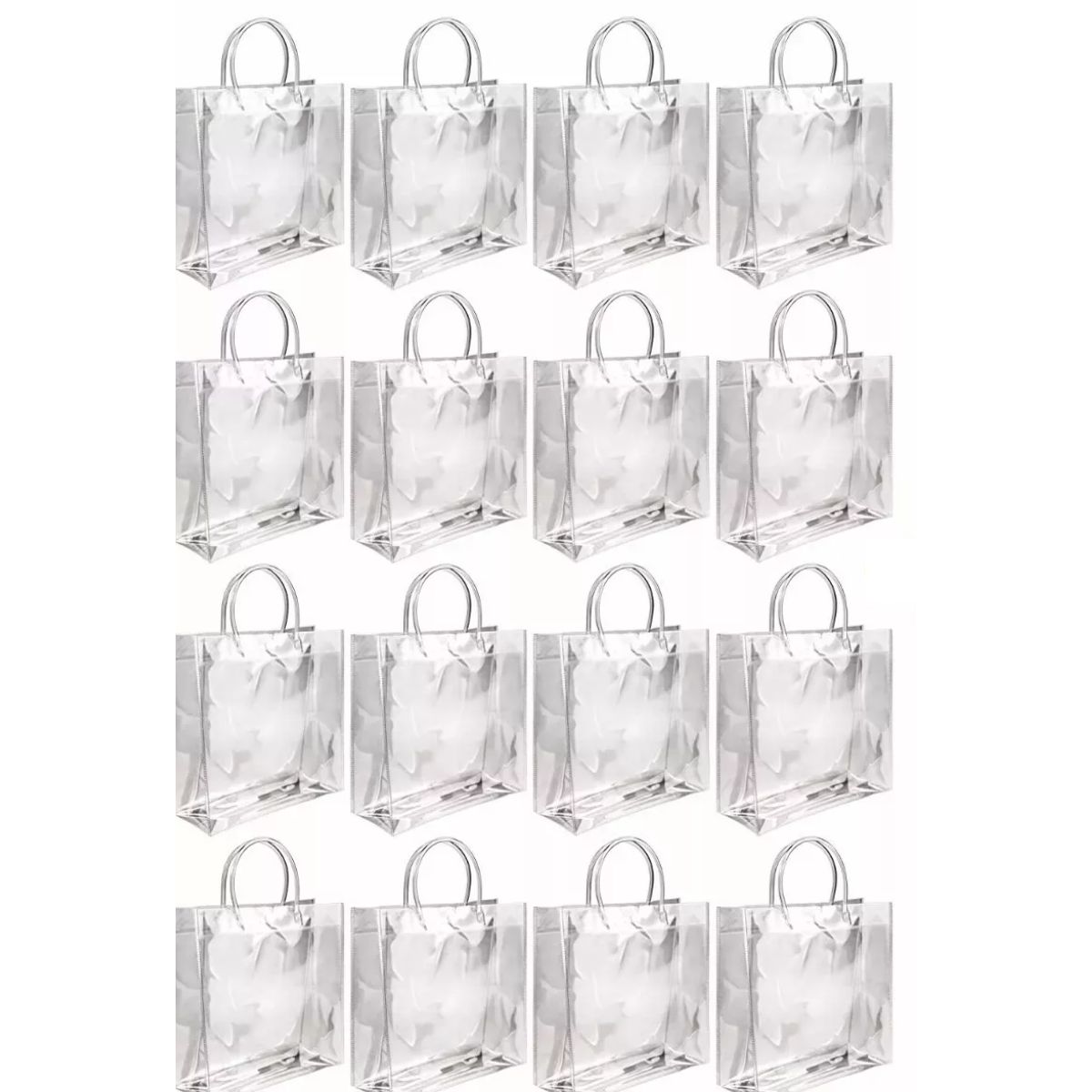 20 Bolsa Regalo Con Asa Transparentes Boda Bautizo Recuerdos